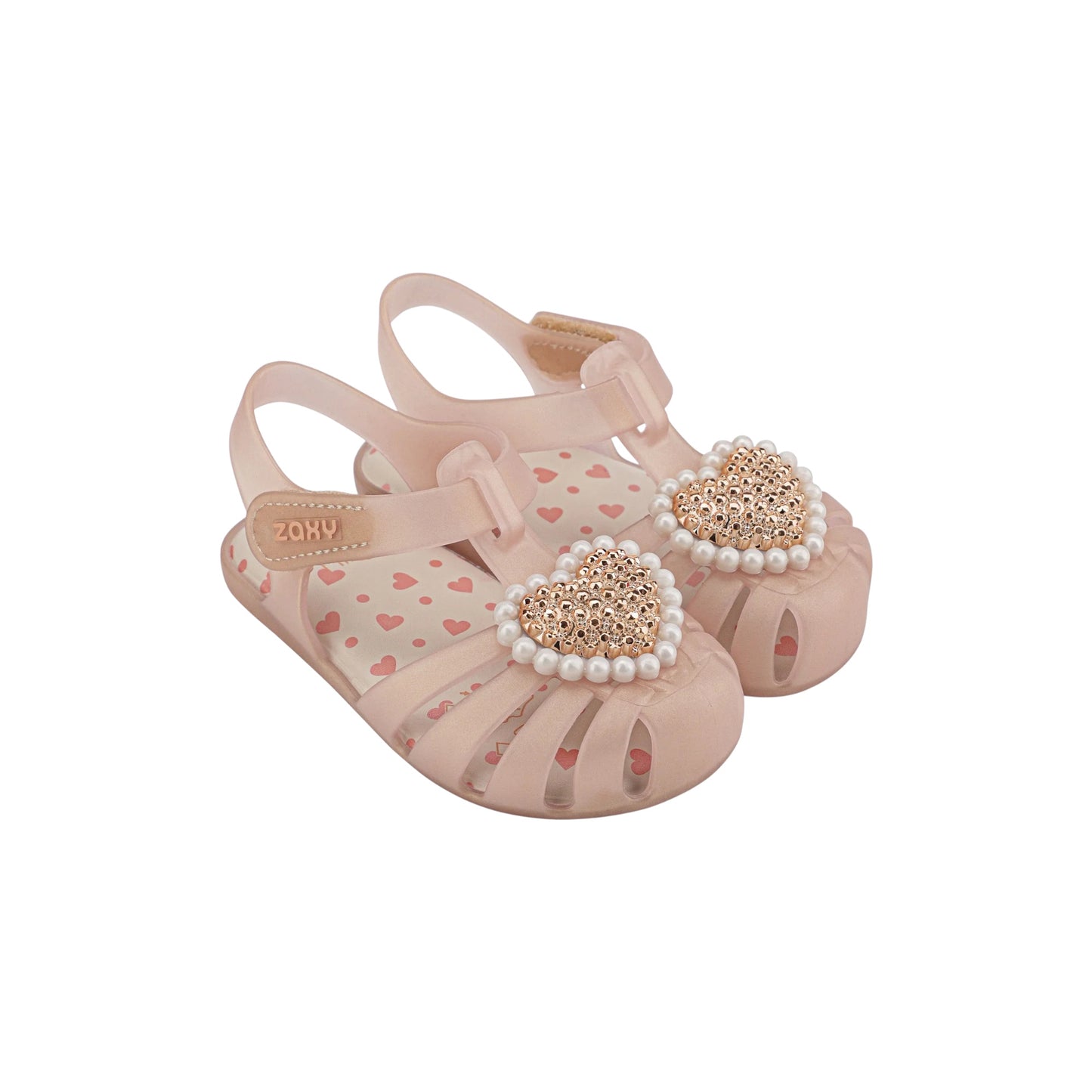 Zaxy Rose Gold Baby Charmed Sandals