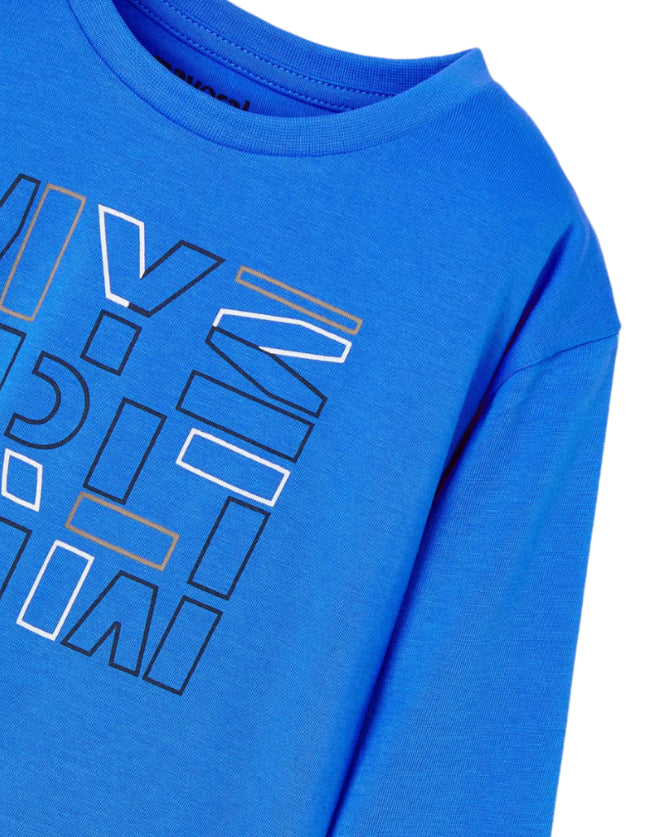 Mayoral Blue Letter Design Top