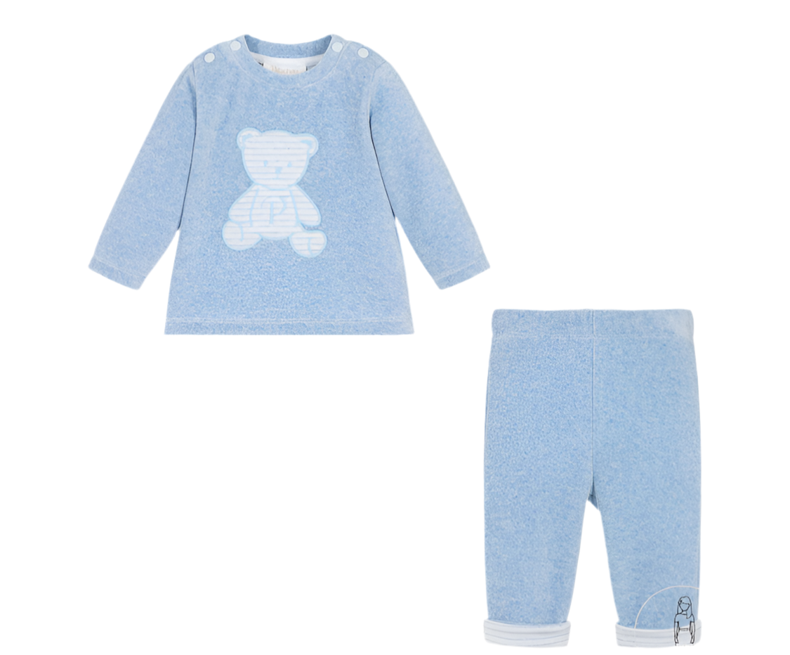 Patachou Blue 2pc Teddy Tracksuit