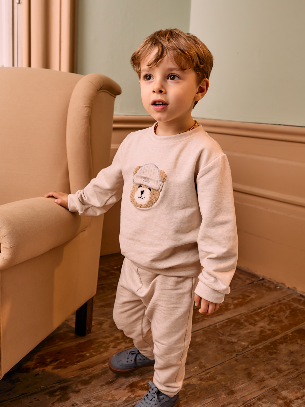 Patachou 2pc Beige Teddy Tracksuit