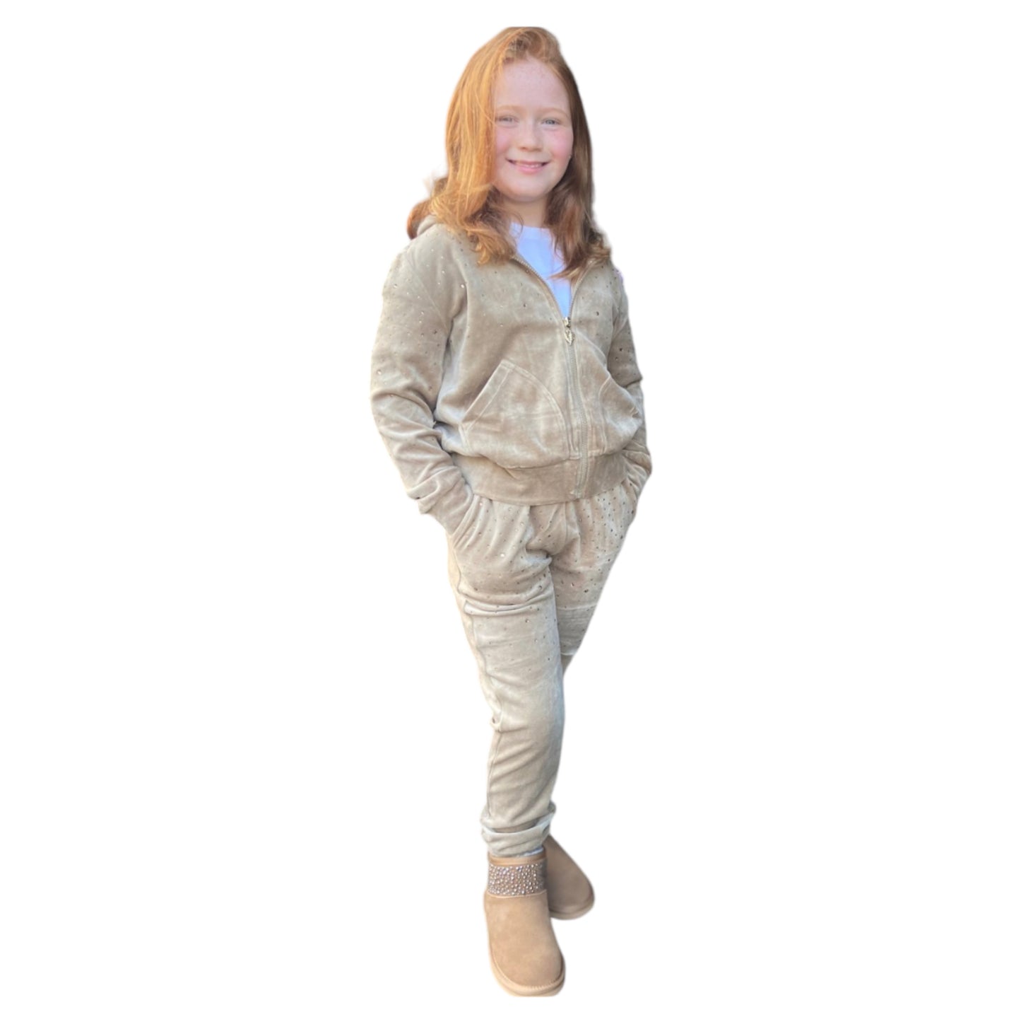 Angels Face Bijou 2pc Sand Tracksuit