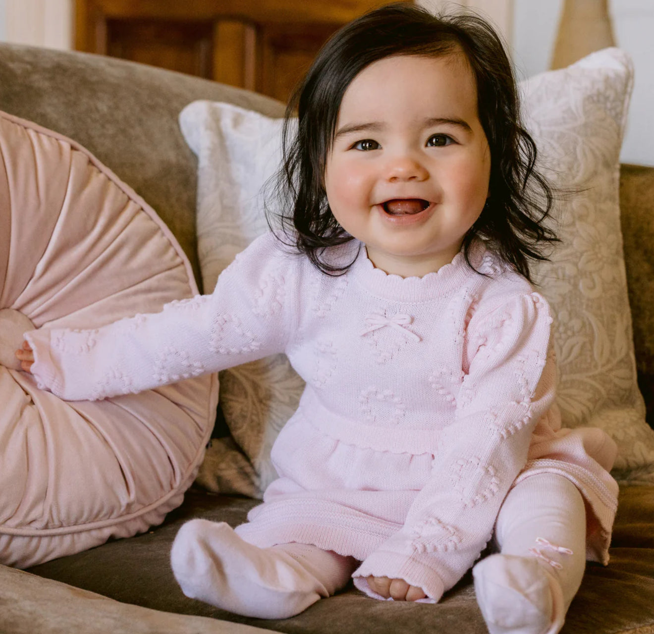 Emile Et Rose 2pc Hearts Dress & Tights