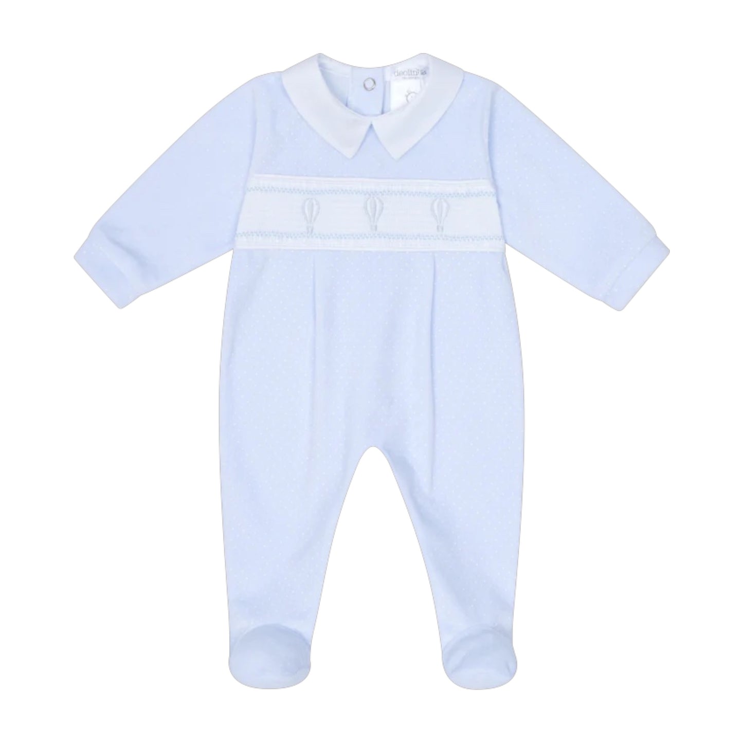 Deolinda Blue Hot Air Balloon Babygrow
