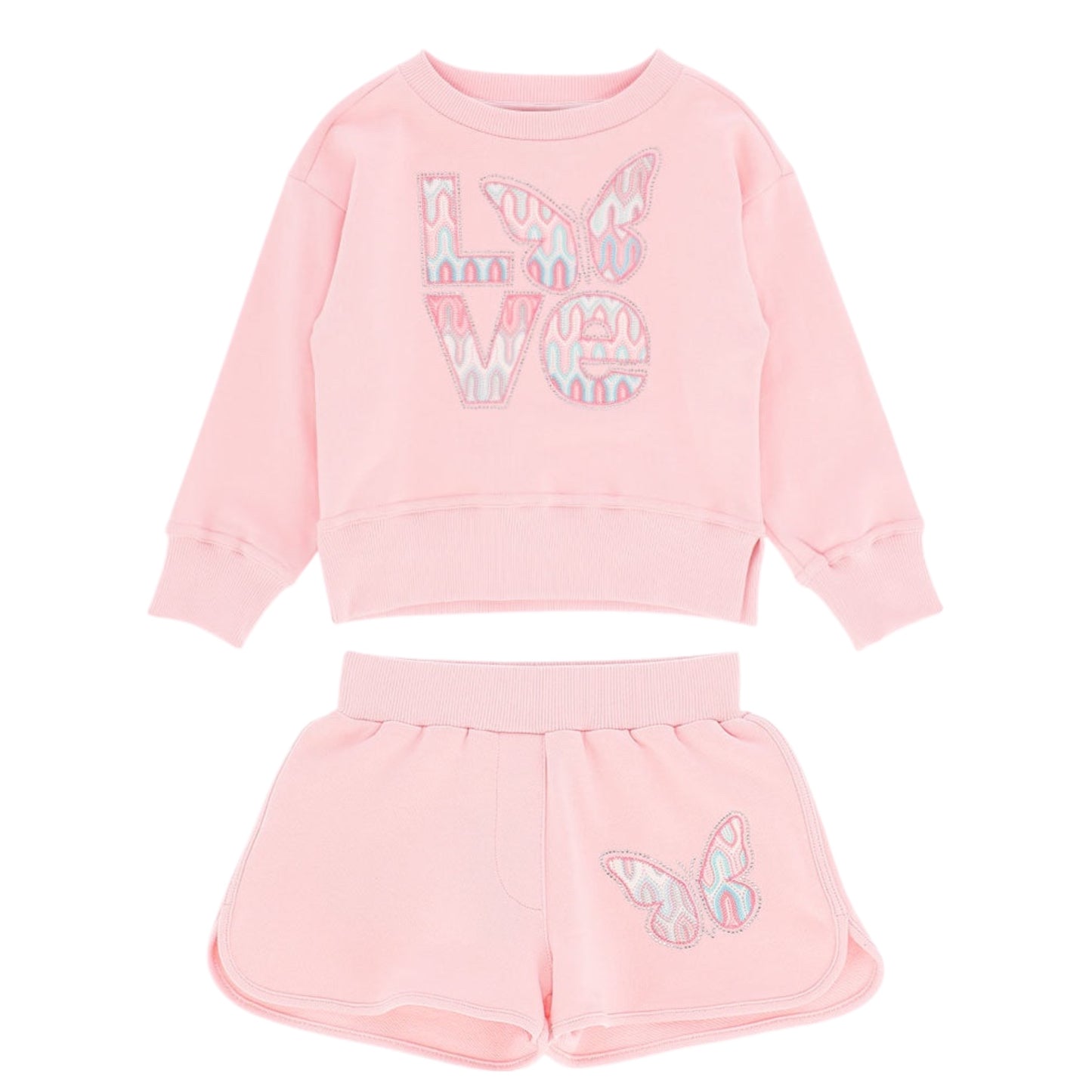 Angels Face Love Pink Shorts Set