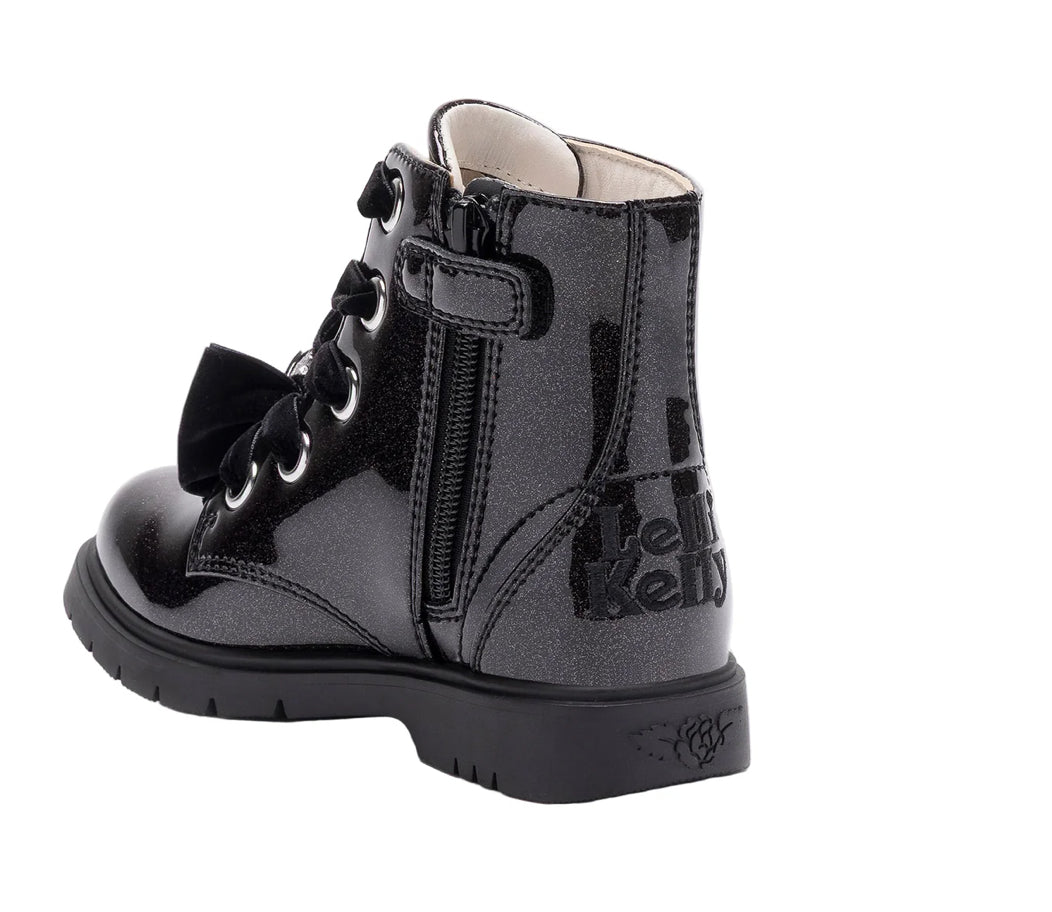 Lelli Kelly Fior Di Focco Black Glitter Boots