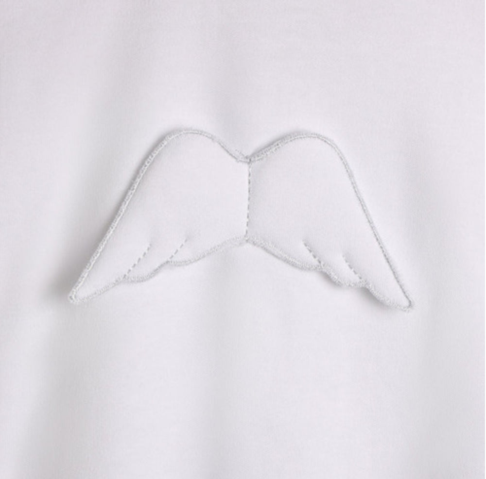Baby Gi White Cotton Wings Babygrow