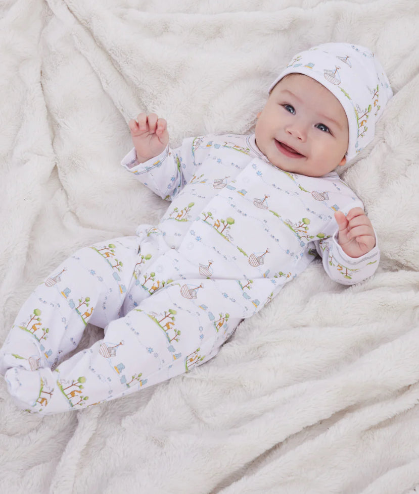 Kissy Kissy Blue Noahs Ark Babygrow