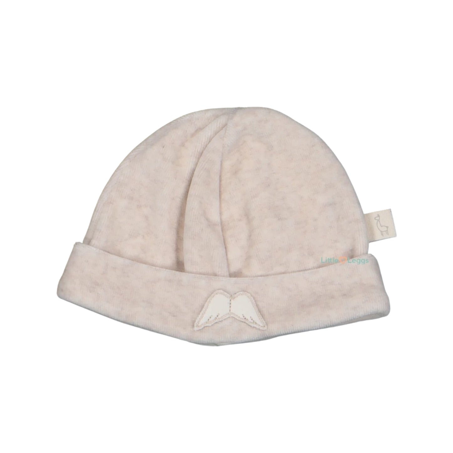 Baby Gi Beige Velour Wings 2pc Babygrow & Hat