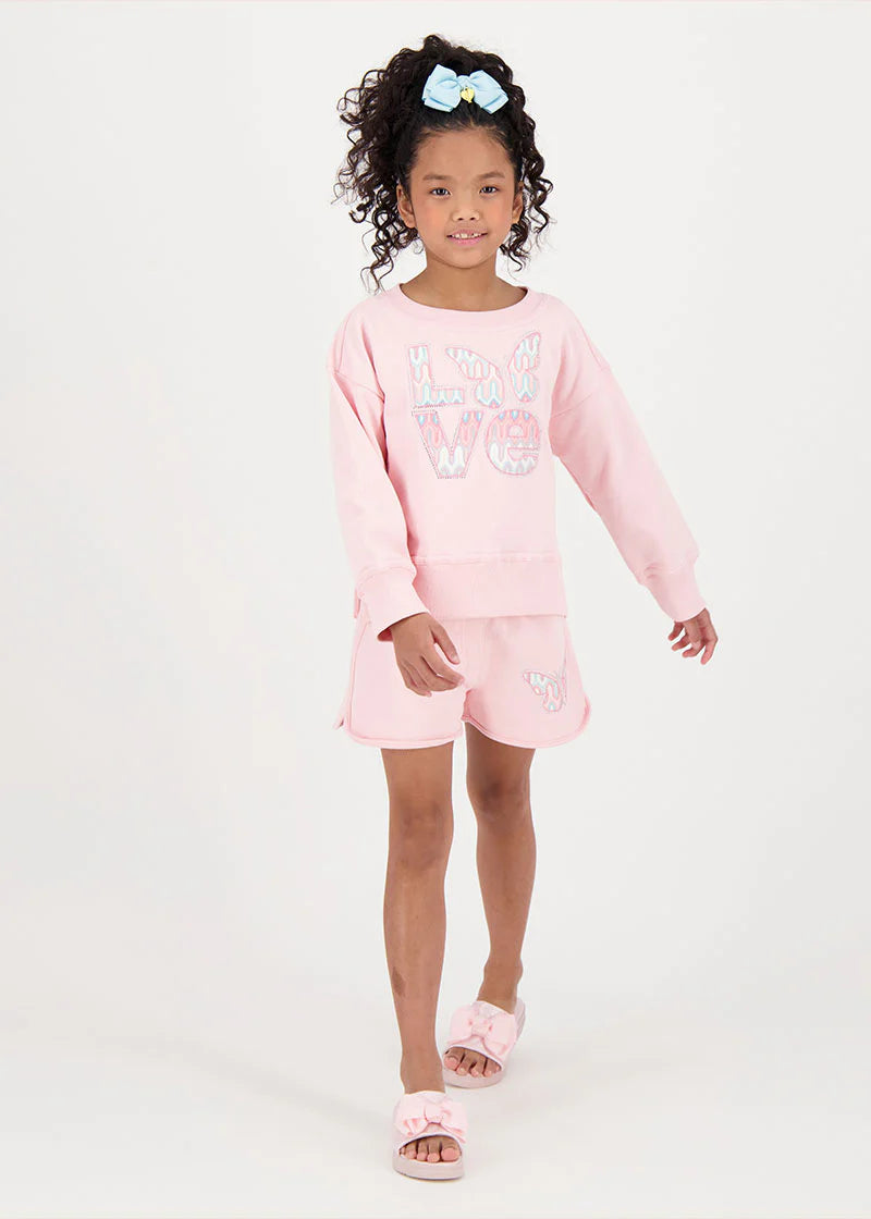 Angels Face Love Pink Shorts Set