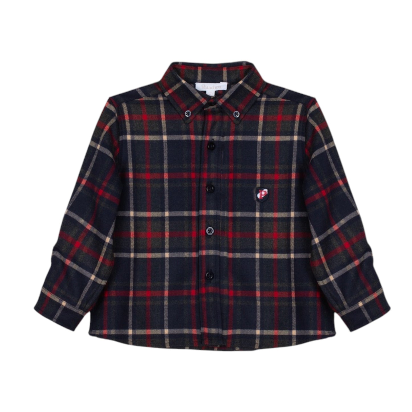 Patachou 2pc Navy Tartan Shirt Outfit