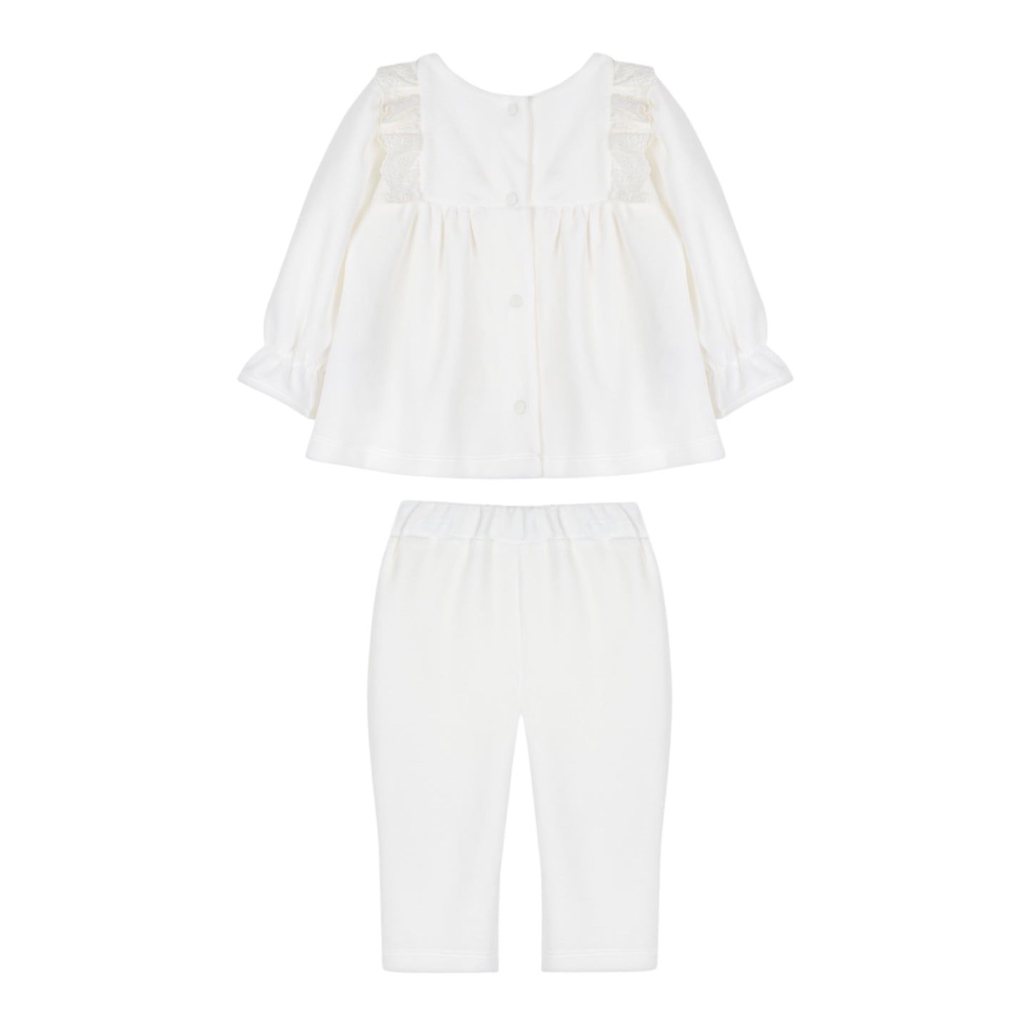 Patachou 2pc Velour Winter White Set