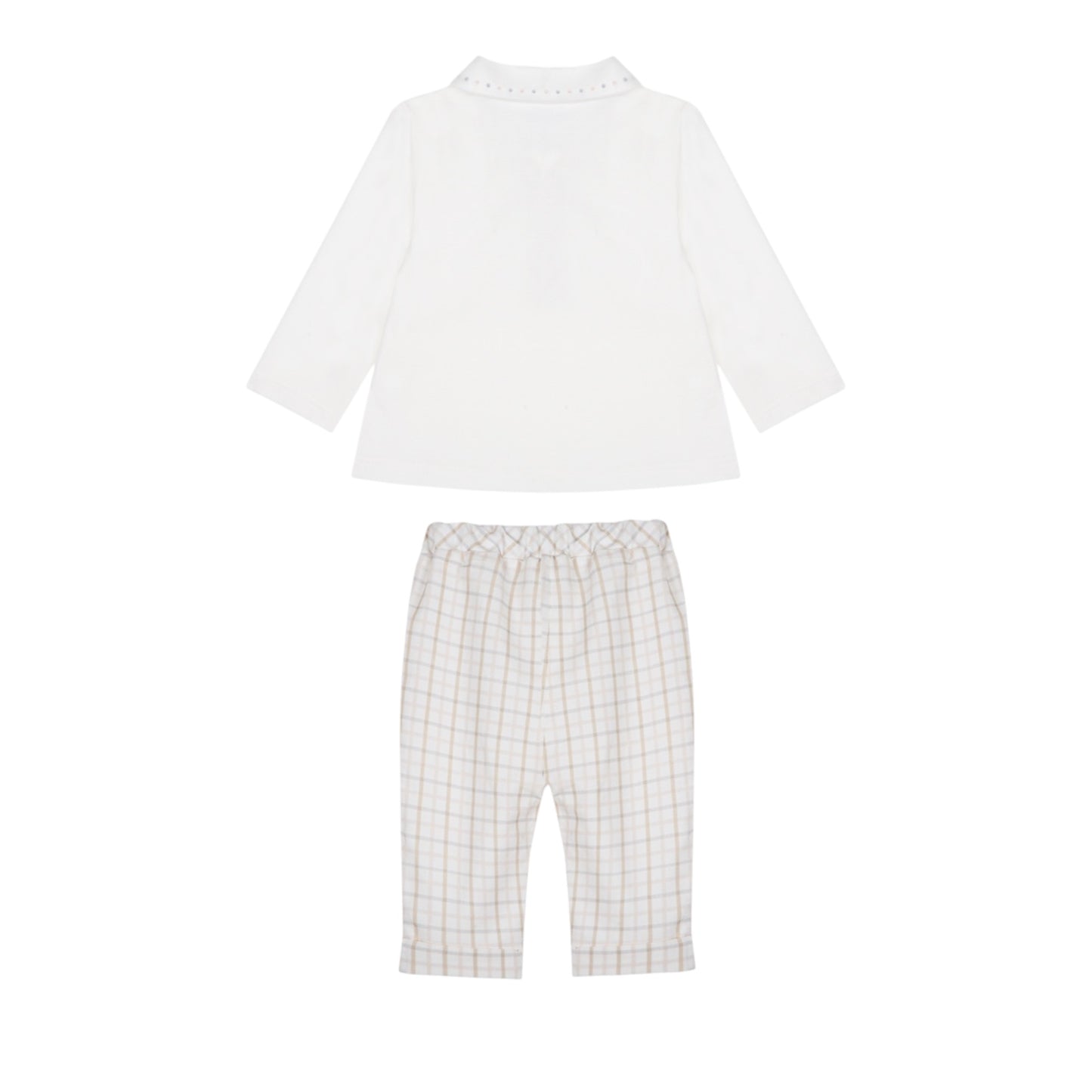 Patachou 2pc Beige Check Outfit
