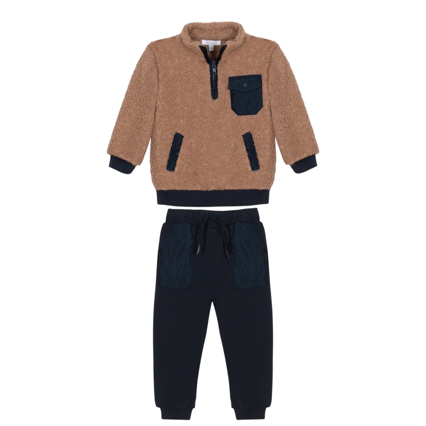 Patachou 2pc Beige Teddy Fleece Tracksuit