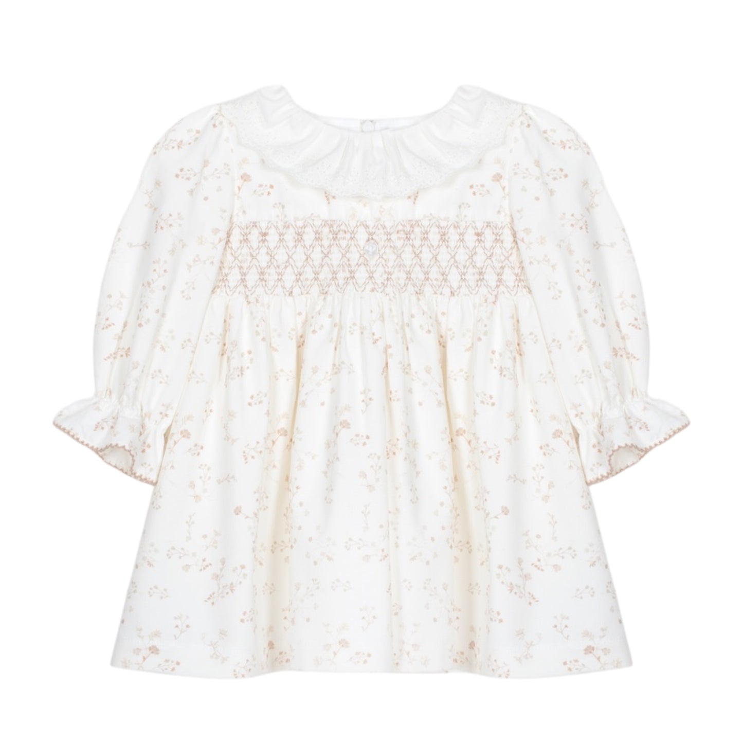 Patachou Ivory Smocked Dress