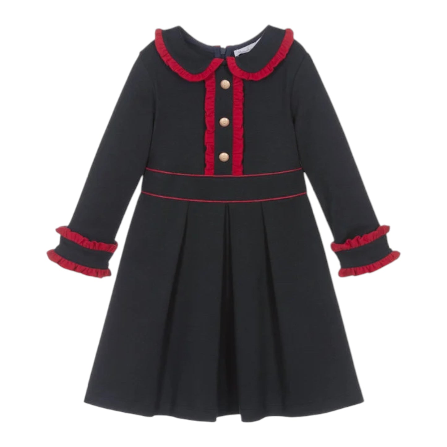 Patachou Navy Pleated Dress