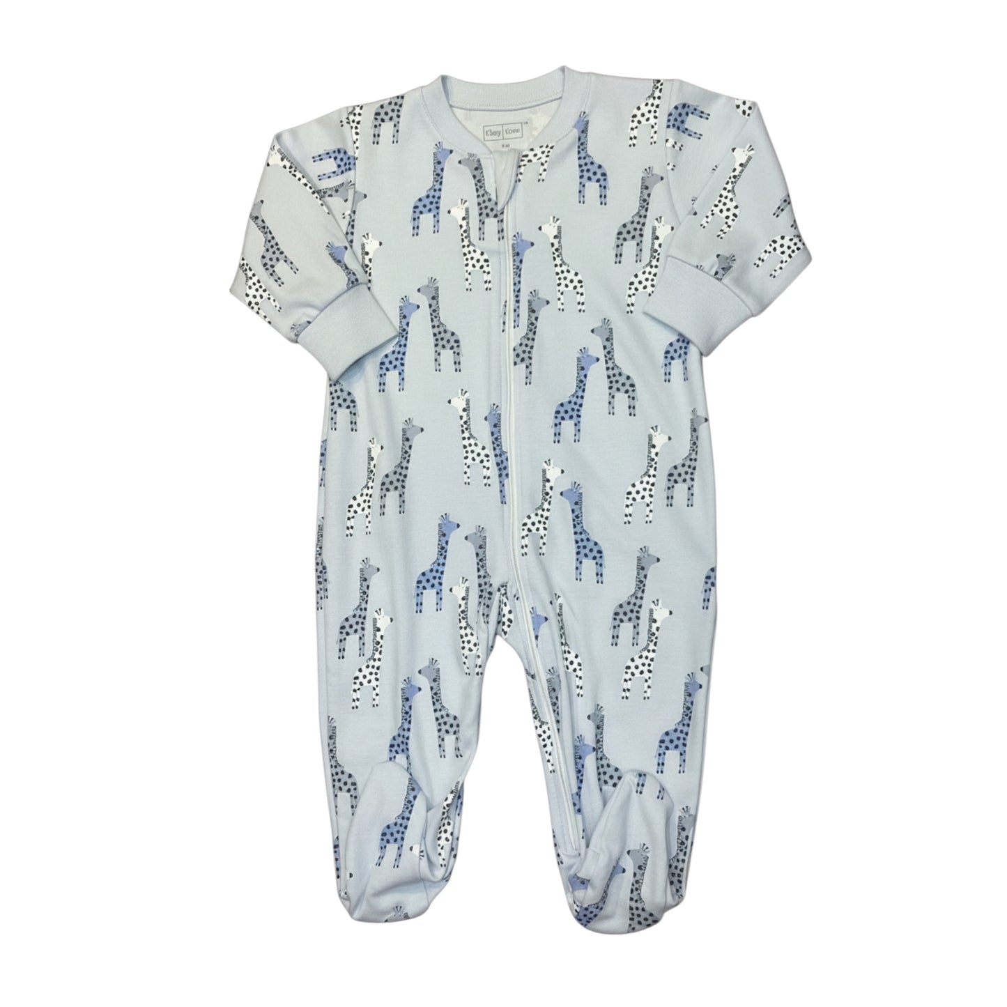 Kissy Kissy Love Blue Giraffe Babygrow
