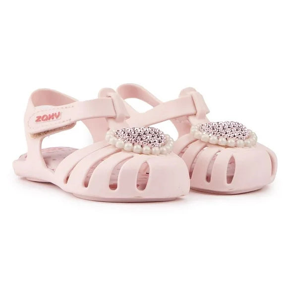 Zaxy Pink Baby Charmed Sandals