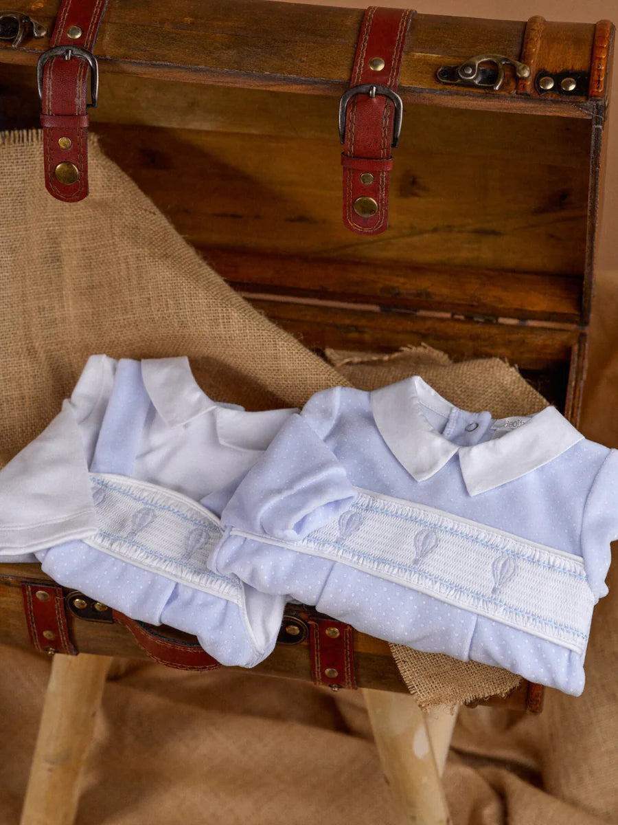 Deolinda Blue Hot Air Balloon Babygrow