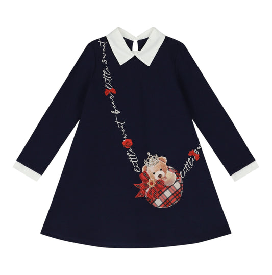 Balloon Chic Navy Teddy Dress