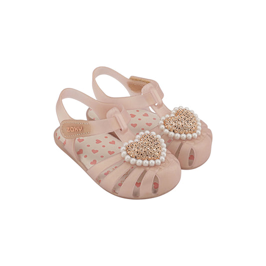 Zaxy Rose Gold Baby Charmed Sandals