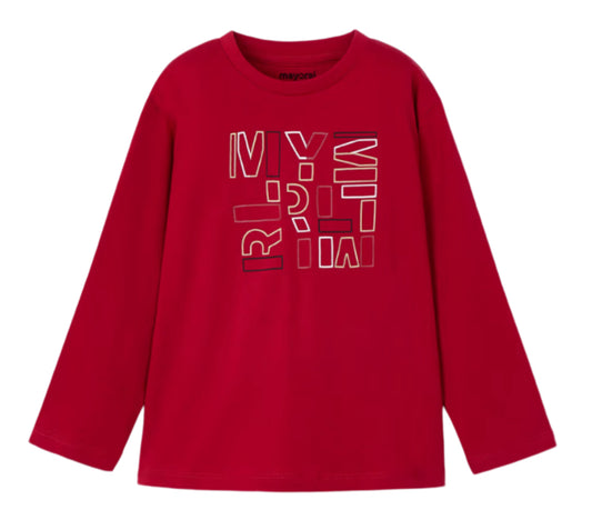 Mayoral Red Letter Design Top