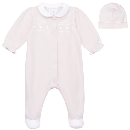 Emile Et Rose 2pc Pink Babygrow & Hat