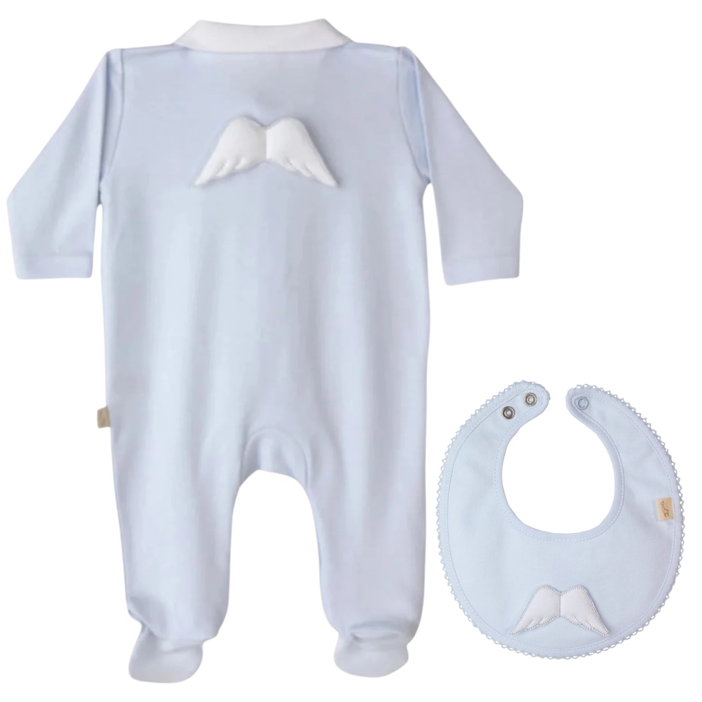 Baby Gi Blue Wing 2pc Babygrow & Bib