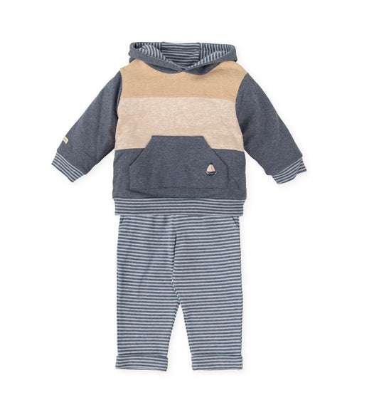 Tutto Piccolo 2pc Navy Stripe Tracksuit