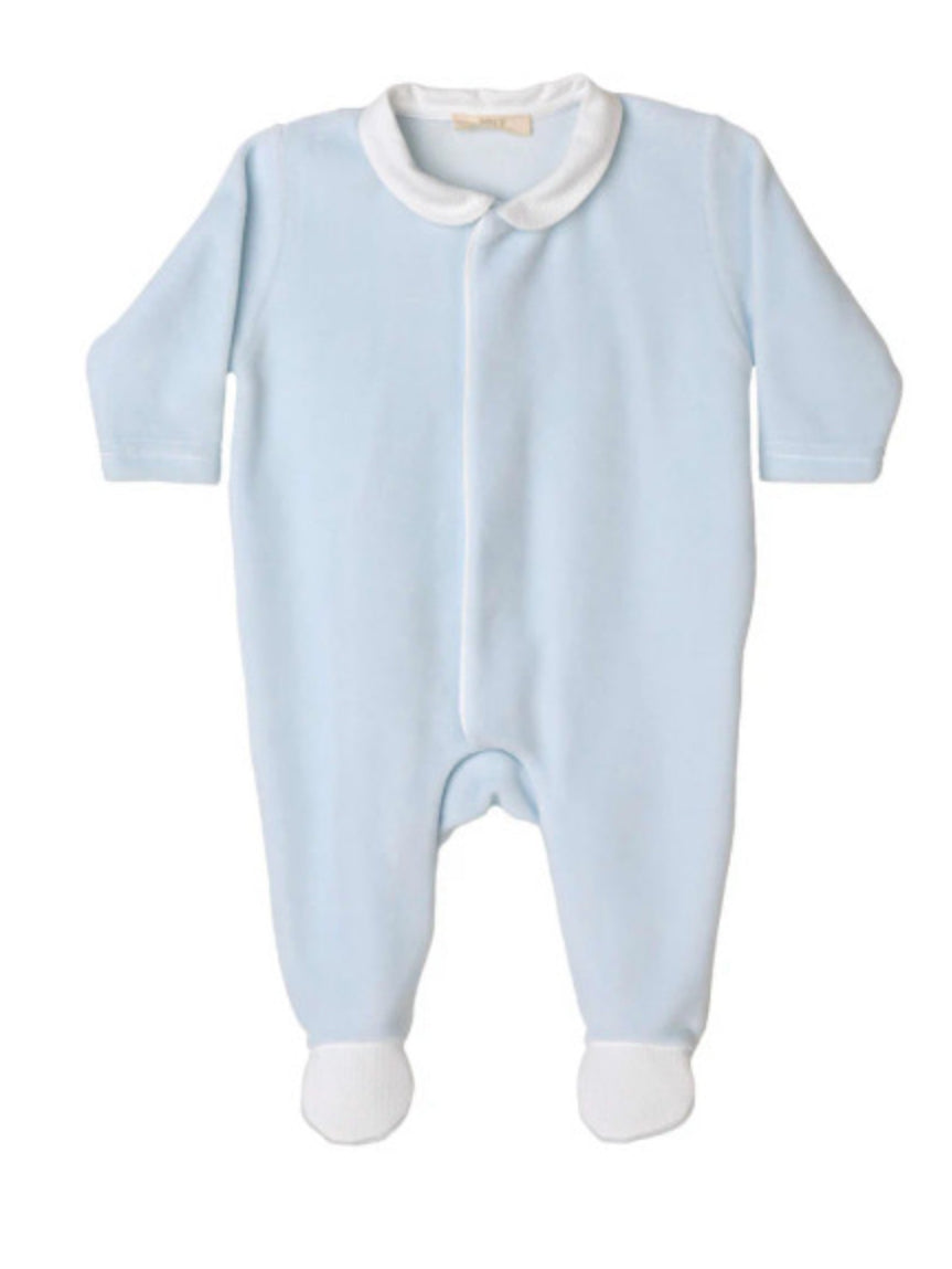 Baby Gi Blue Velour Wings 2pc Babygrow & Hat