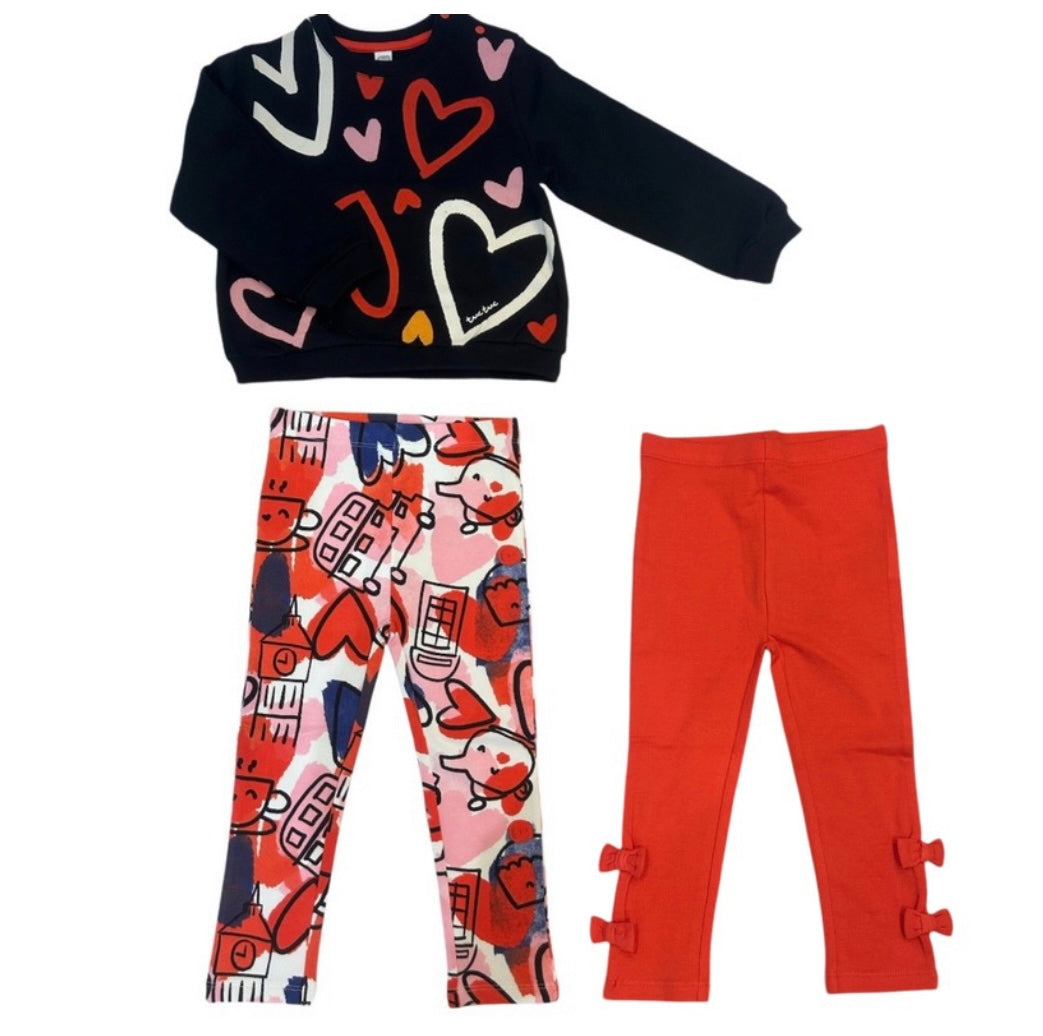 Tuc Tuc Heart 3pc Leggings Set