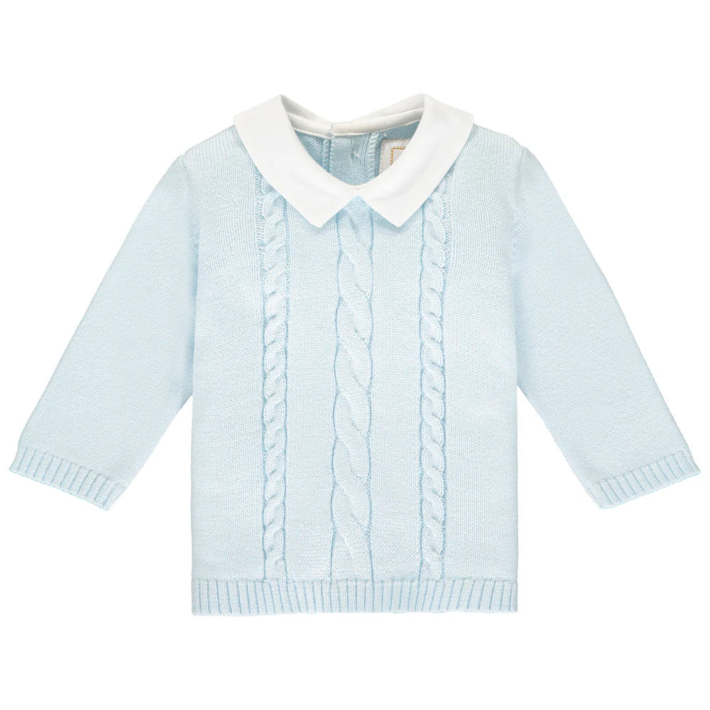 Emile Et Rose 3pc Blue Knit Outfit