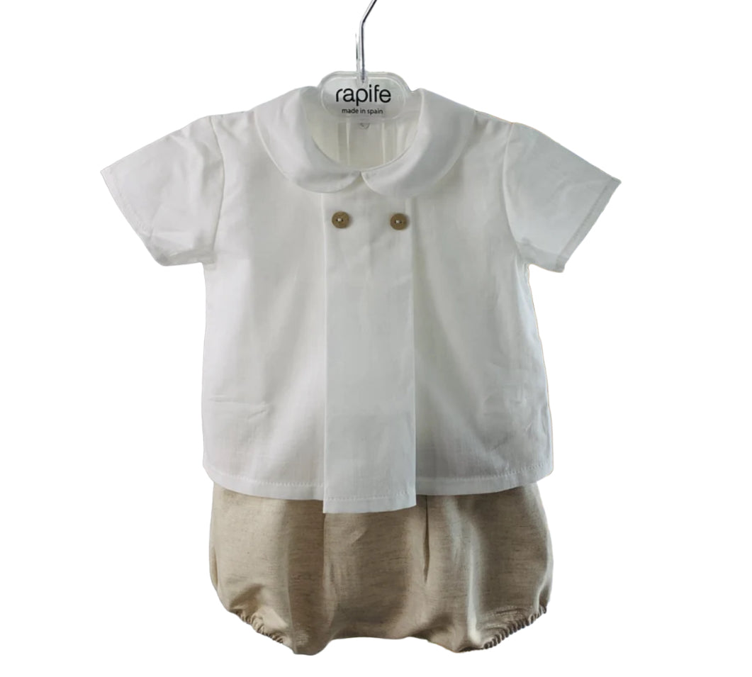 Rapife 2pc Shirt with Beige Jam Pants