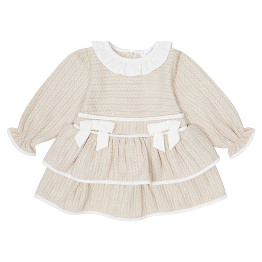 Deolinda Beige Cable Knit Dress