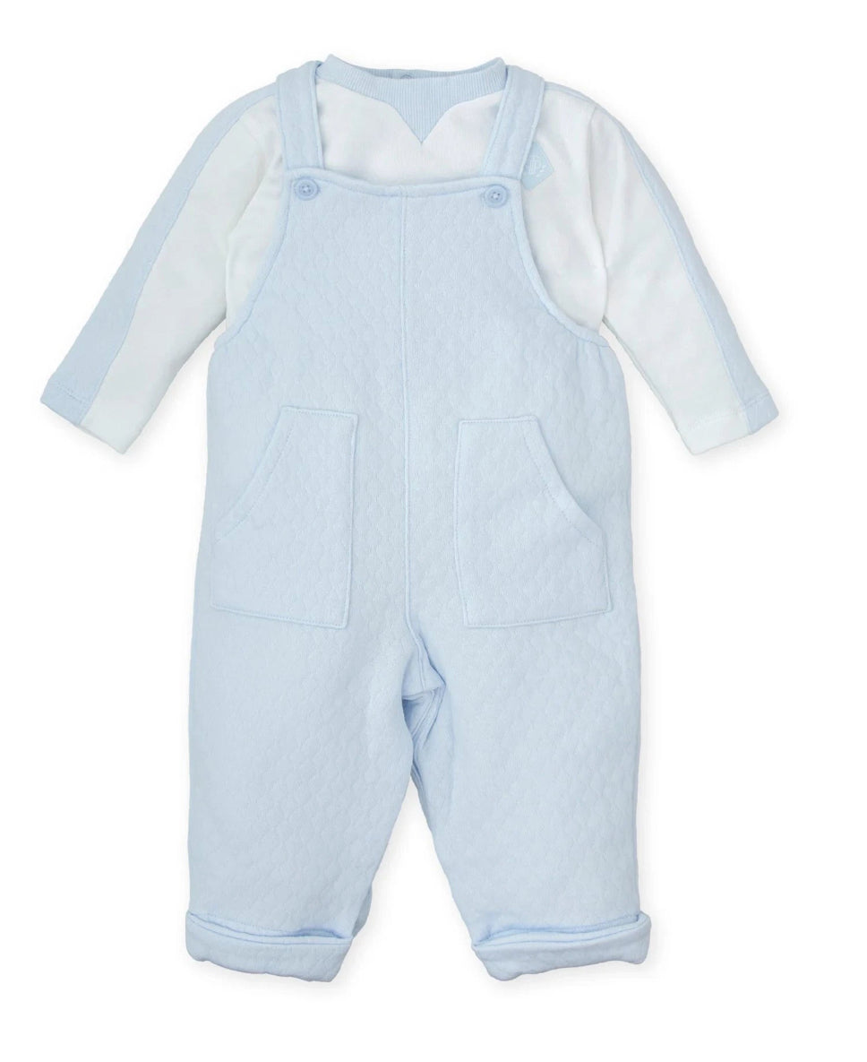 Tutto Piccolo 2pc Powder Blue Dungaree Set