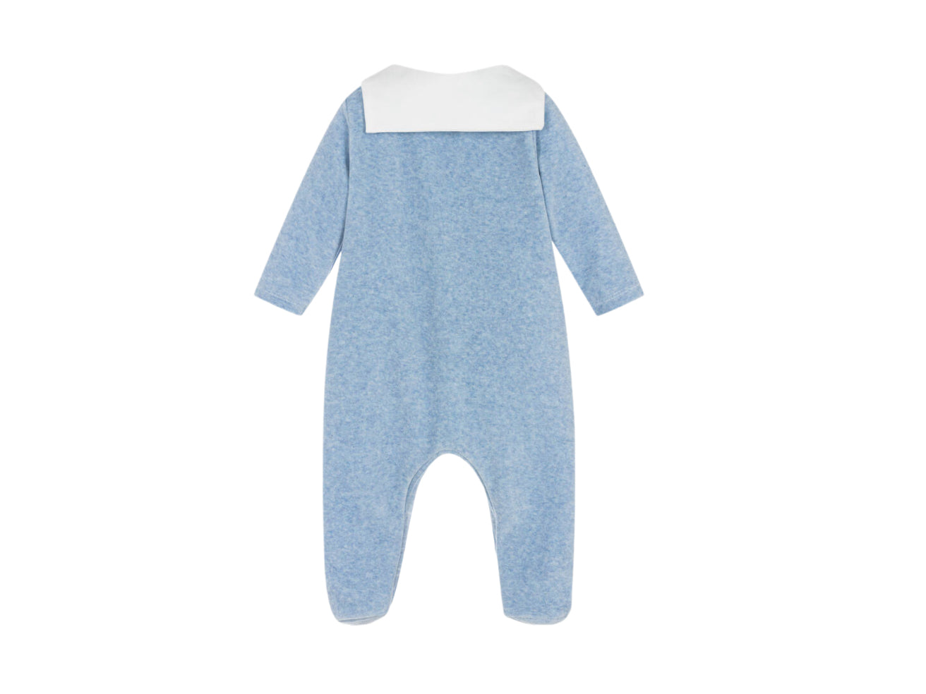 Patachou Blue Velour Babygrow