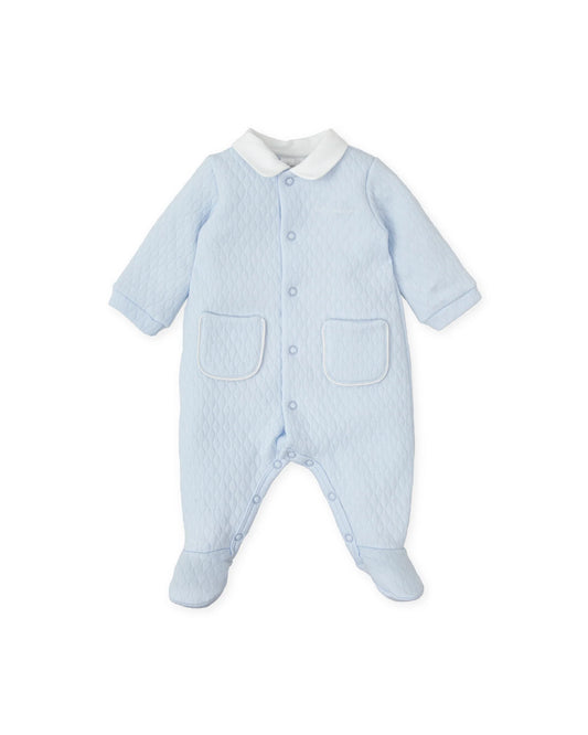 Tutto Piccolo Blue Quilted Baby Grow