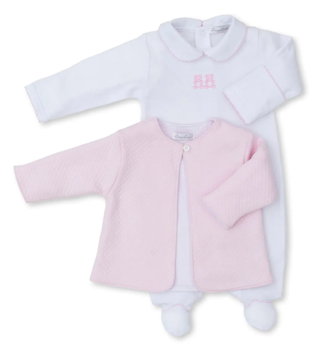 Kissy Kiss Pink 2pc Bear Outfit