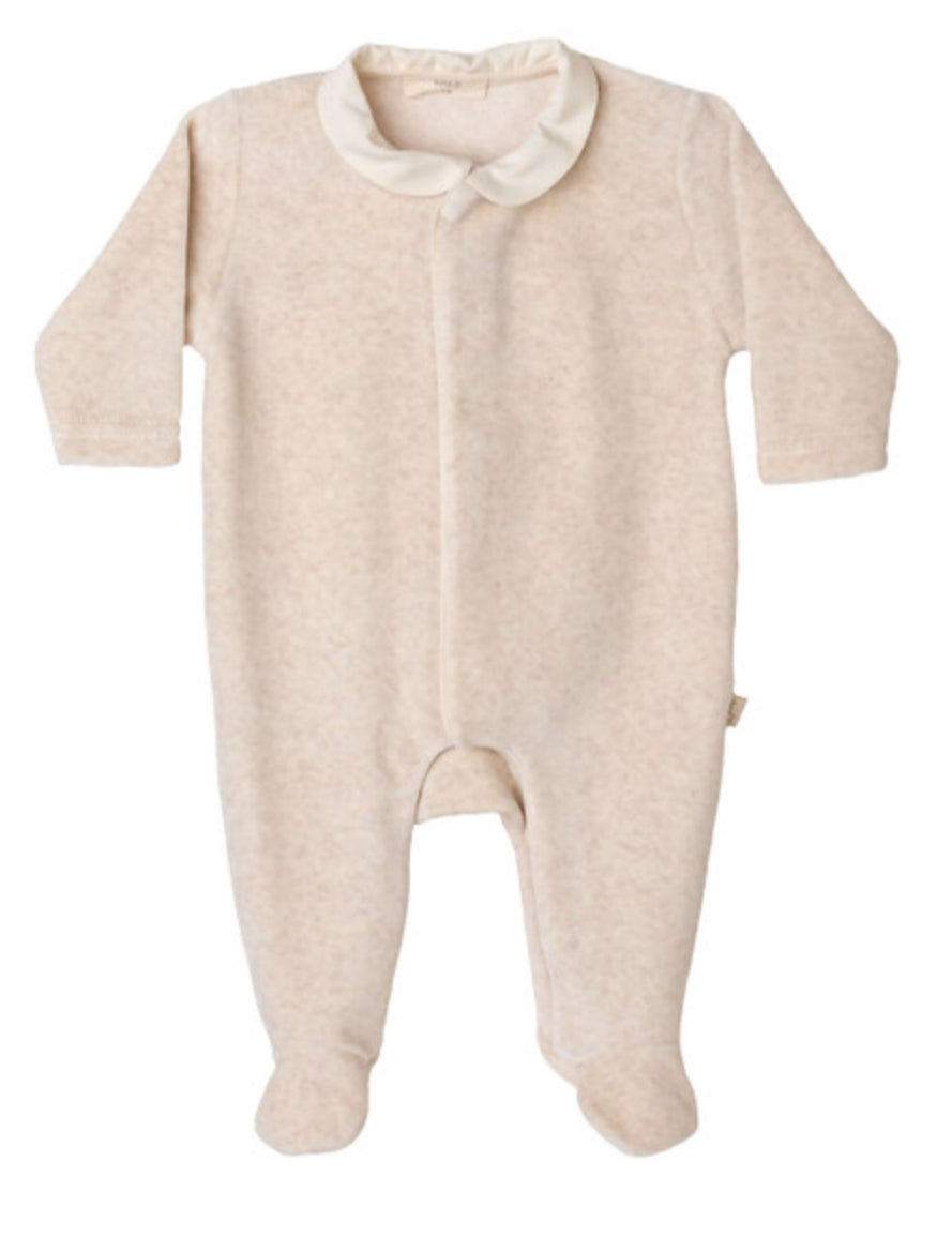 Baby Gi Beige Velour Wings 2pc Babygrow & Hat