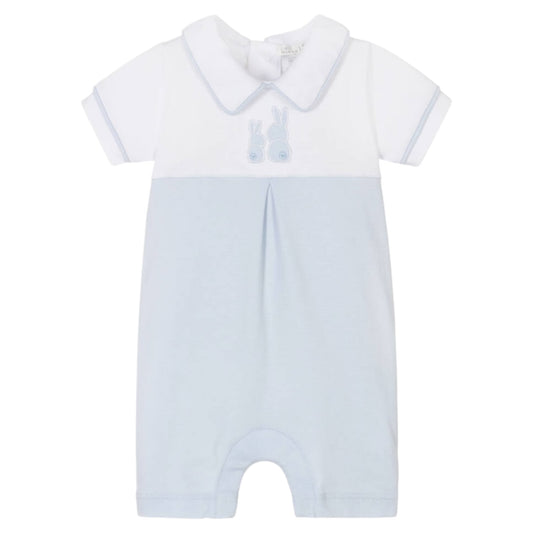 Kissy Kissy Blue/White Bunny Romper