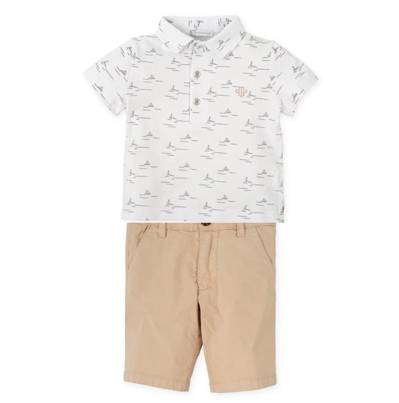 Tutto Piccolo Sail Boat Shorts Set