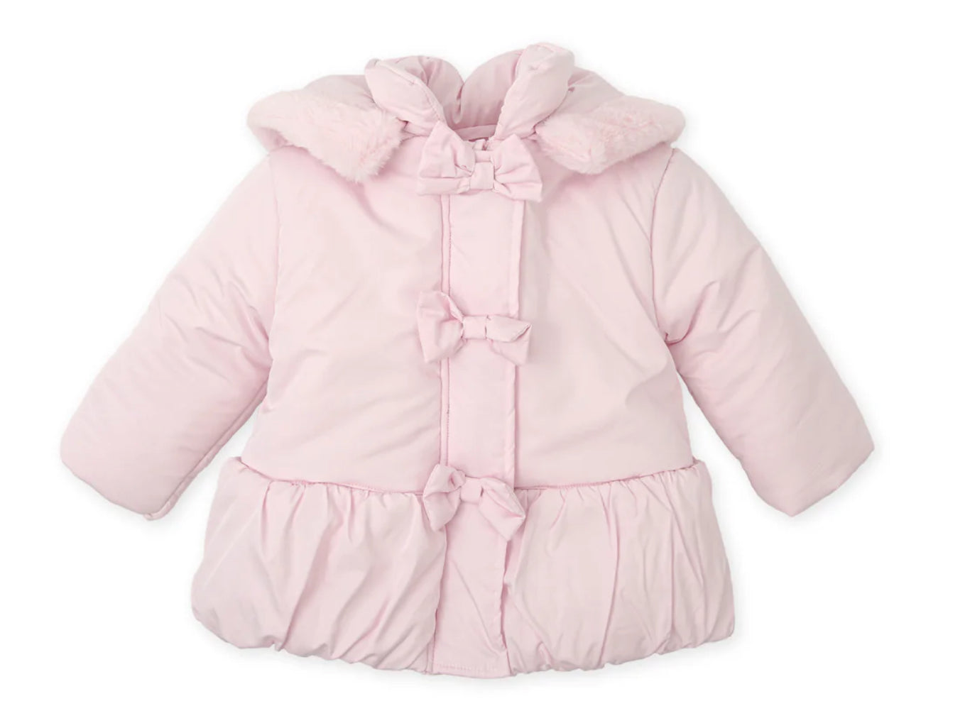 Tutto Piccolo Pink Bow Coat