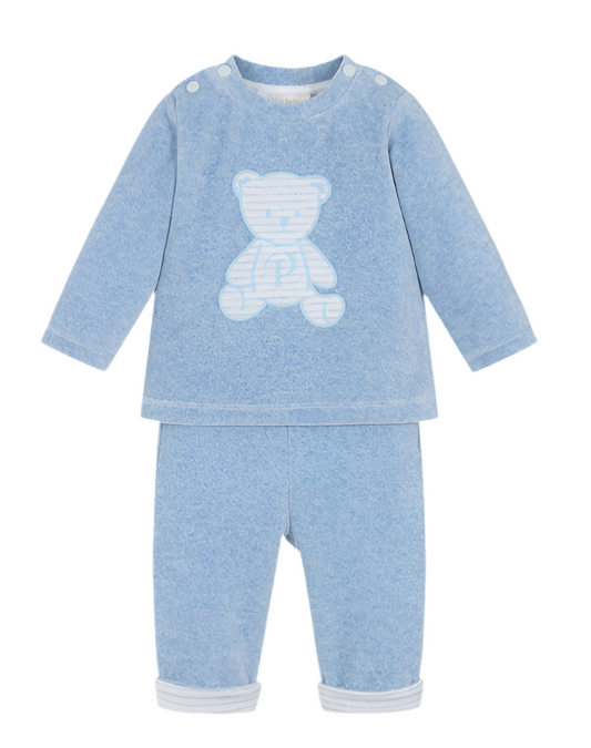 Patachou Blue 2pc Teddy Tracksuit