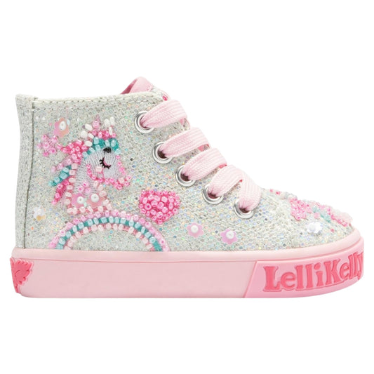Lelli Kelly Luce Silver High-Top Trainer