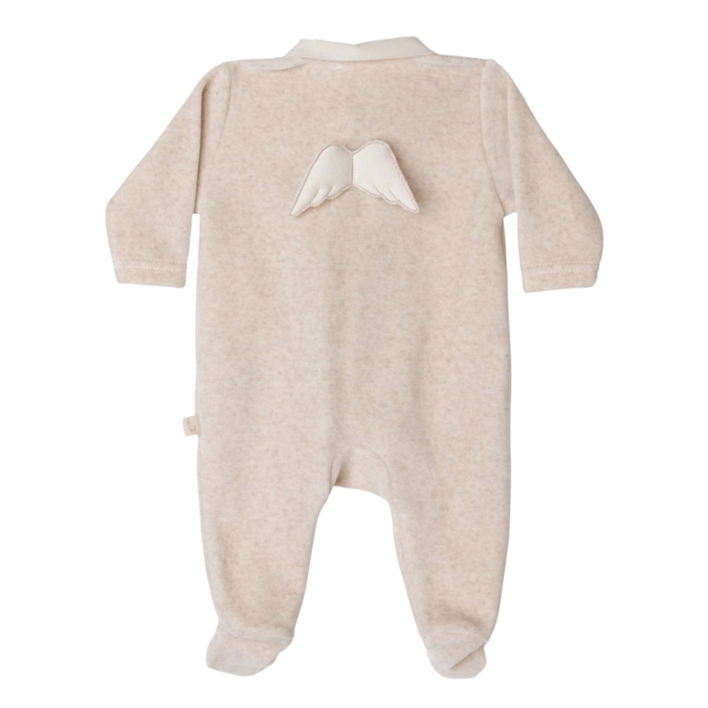 Baby Gi Beige Velour Wings 2pc Babygrow & Hat