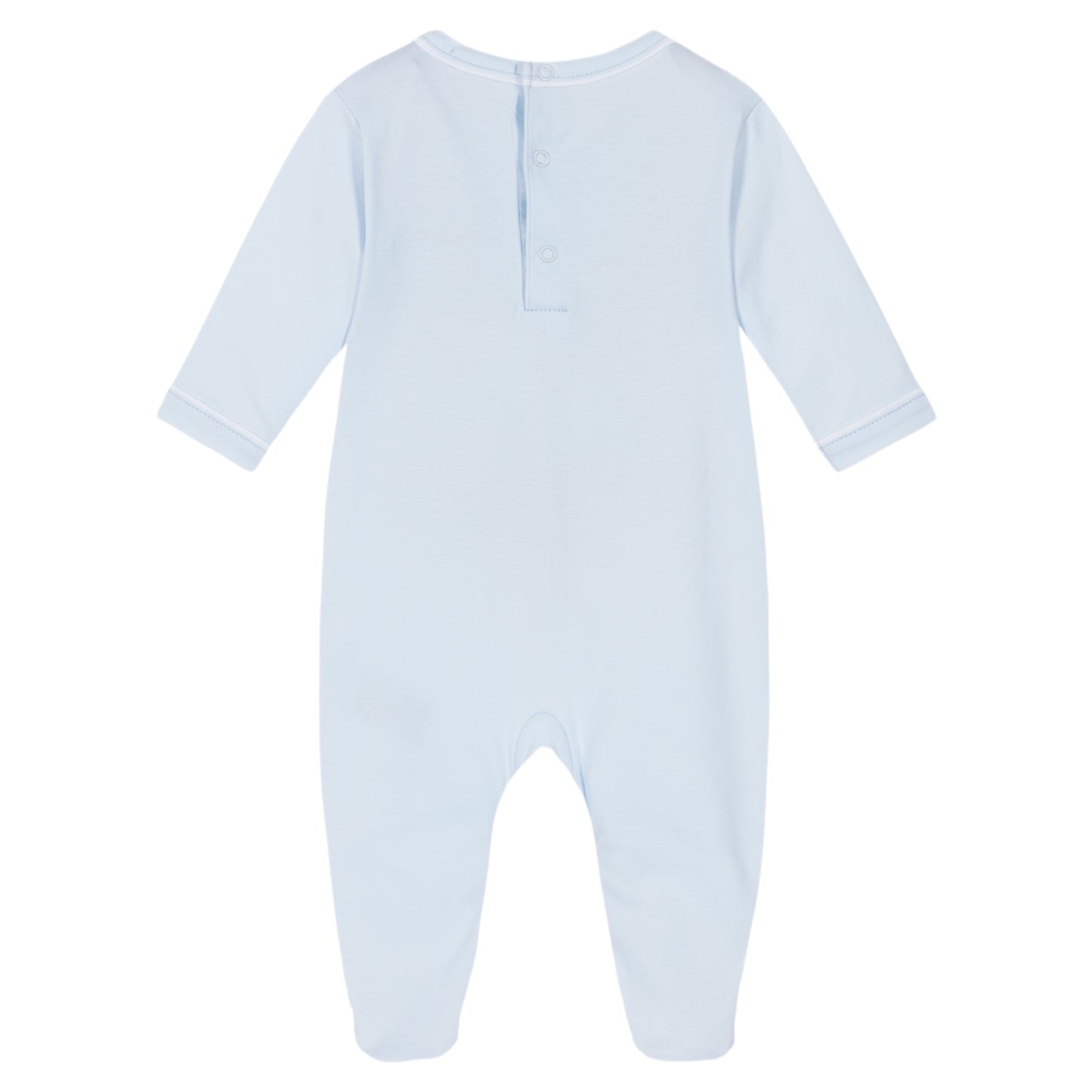 Kissy Kissy Blue/White Smocked Babygrow