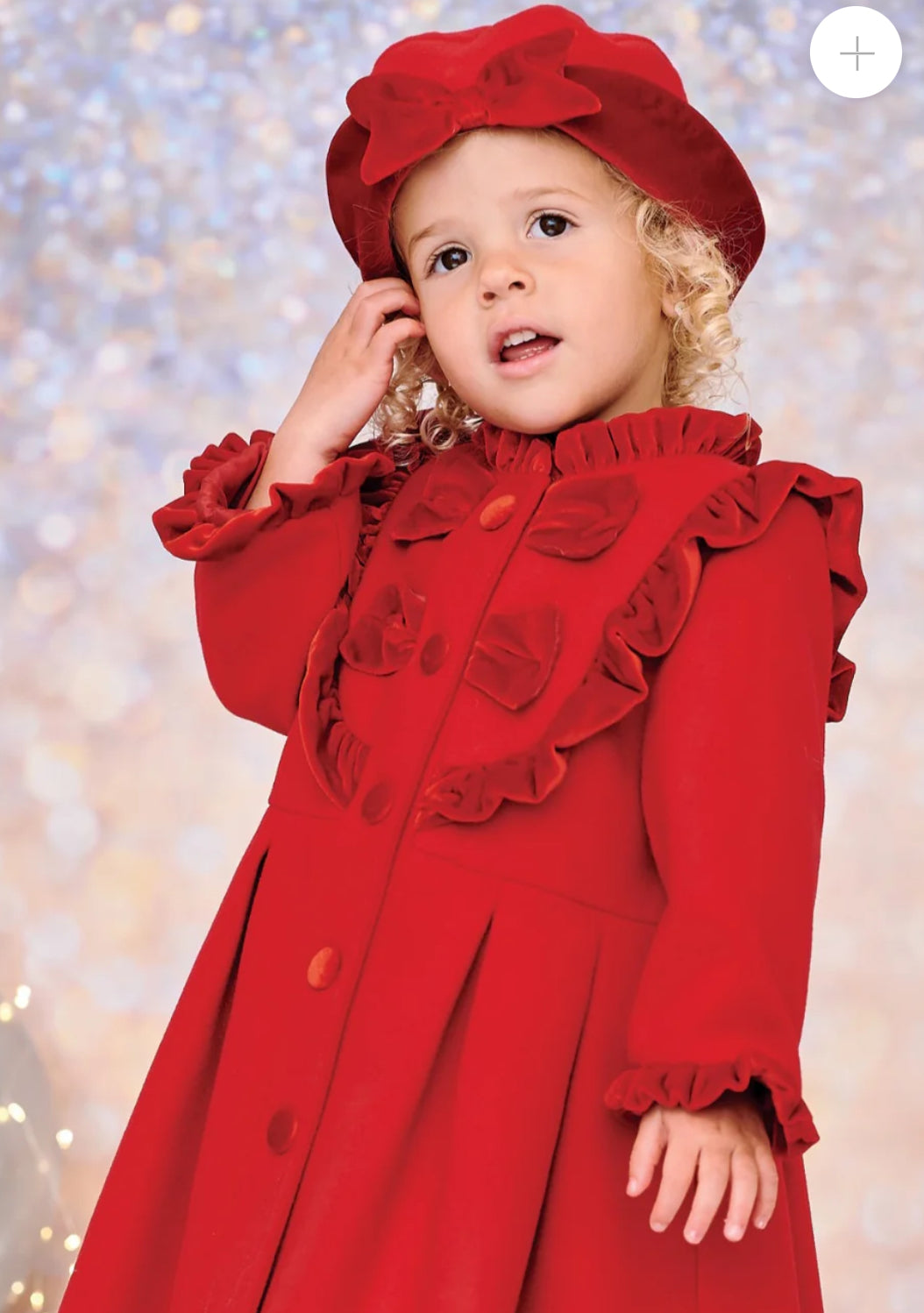 Sarah Louise Red Dress Coat & Hat