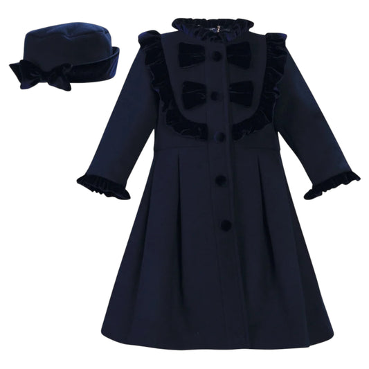 Sarah Louise Navy Dress Coat & Hat