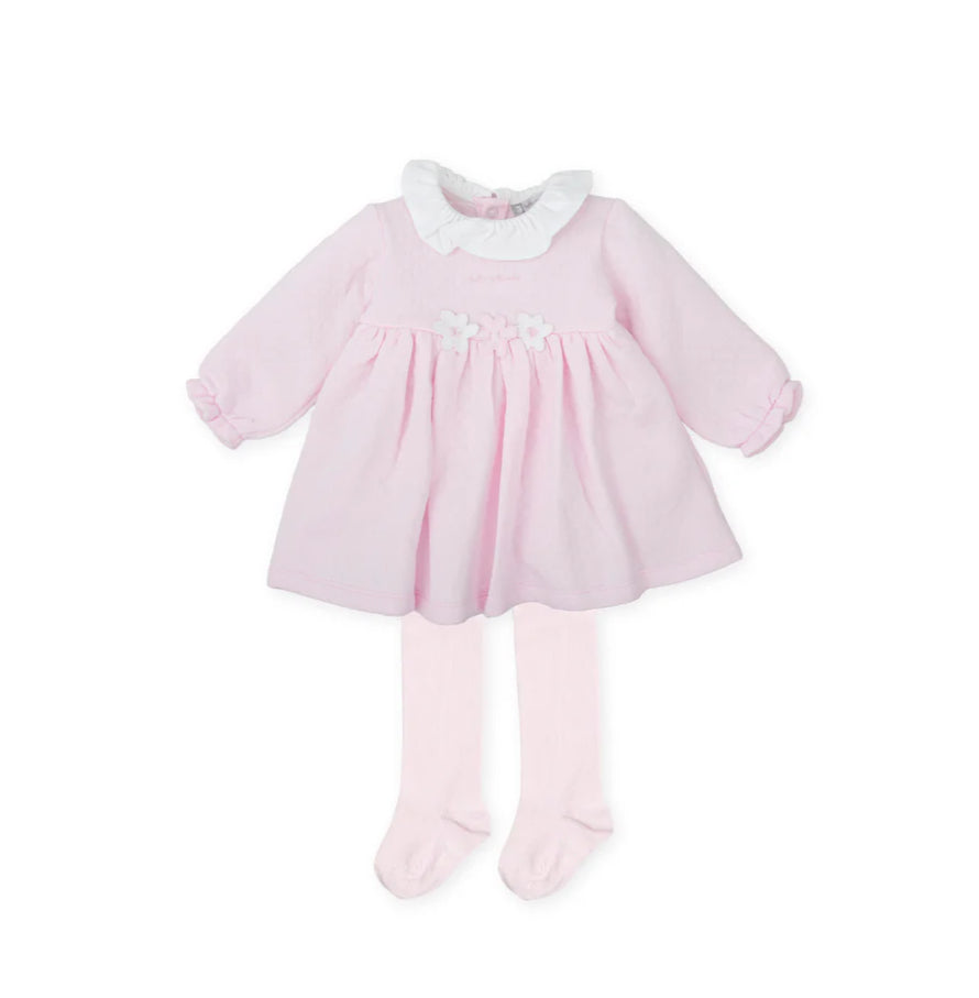 Tutto Piccolo 2pc Pink Quilted Dress & Tights