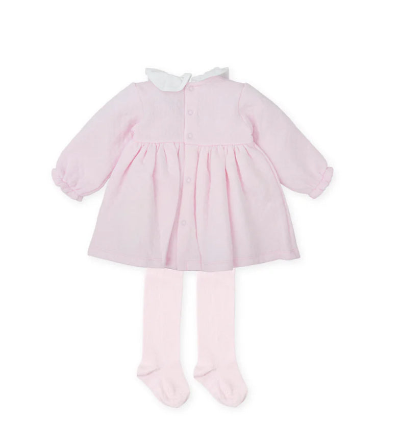 Tutto Piccolo 2pc Pink Quilted Dress & Tights