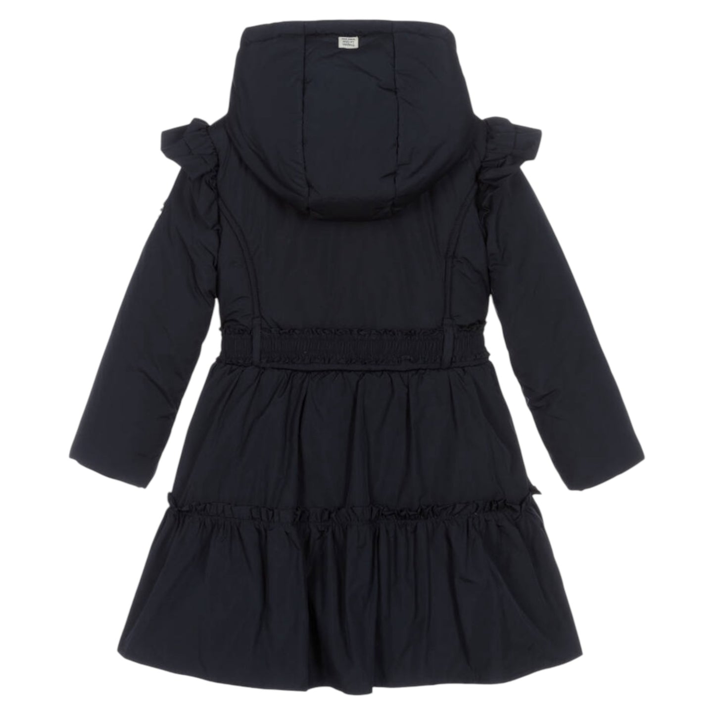 Le Chic Navy Ruffle Coat